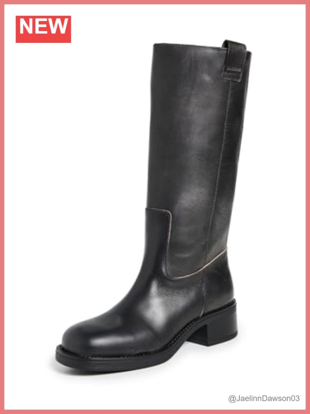 ALOHAS Sajan Ankle Boots Chunky Heel Leather Pull-On